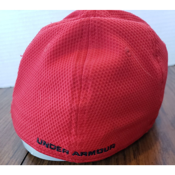 Under Armour Classic Fit Red With Black Logo Youth Small/Medium Hat Cap - Picture 3 of 12
